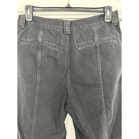 Madewell Trouser The Perfect Wide Leg Jean Seam Edition Black Naylor Wash Sz 30 - Picture 10 of 16